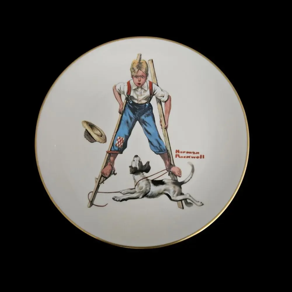 Norman Rockwell 1981 Danbury Mint Saturday Evening Post Classics Plate Set 3